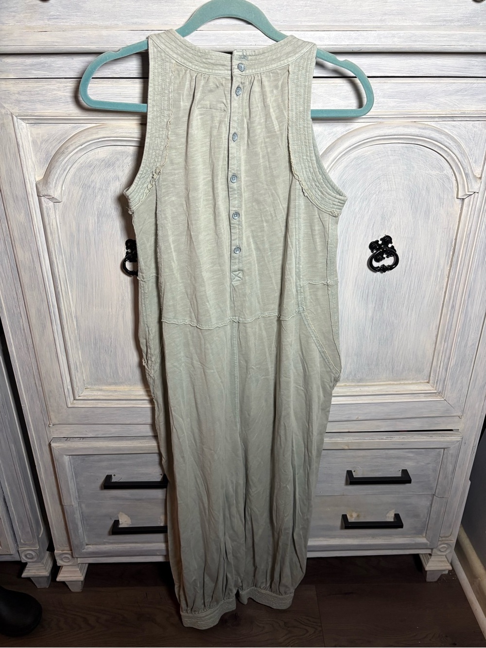Anthropologie Daily Practice Green Lightweight Jumpsuit Relaxed Everyday Boho - Picture 7 of 8
